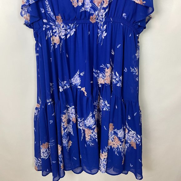 TORRID MINI CHIFFON RUFFLE HEM SKATER DRESS - Picture 10 of 10